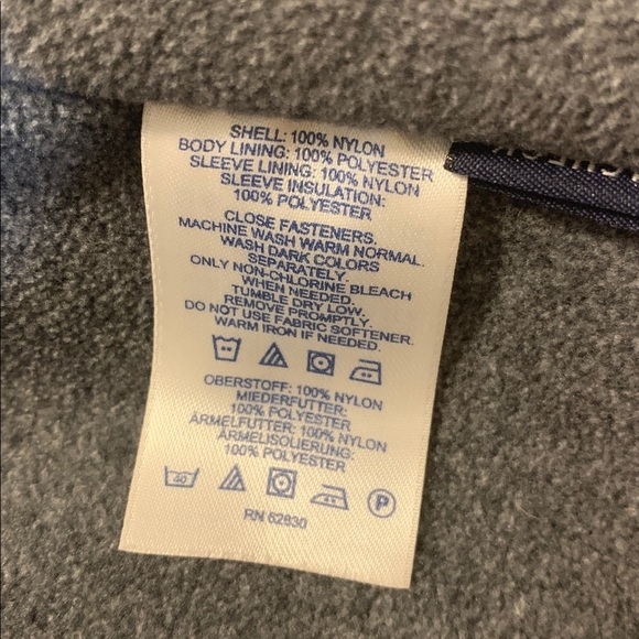 Lands’ End Jacket - Men’s Large 42-44 - Red with Gray Fleece - Waterproof - Picture 6 of 9